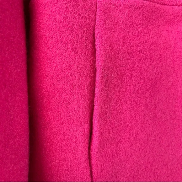 Lands' End Women's Vibrant Pink Boiled Wool Pea Coat 16W - Picture 7 of 14